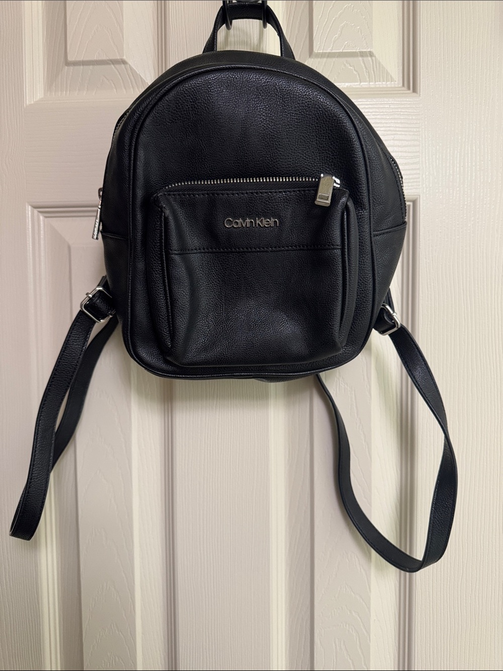Calvin Klein Black Pebbled Mini Backpack